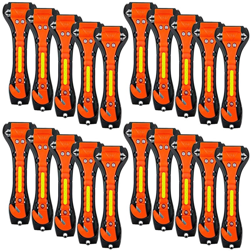 ZHSX 20 Pack Car Safety Hammer, 2 in 1 Car Escape Tool Seatbelt Cutter and Car Window Glass Hammer Breaker for Home Rescue and Car Emergency Escape Tools - Image 1